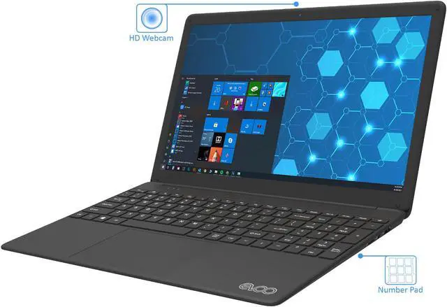Alt view image 3 of 7 - EVOO Ultra Thin Notebook, 15.6" FHD Display, Intel Core i7-6660U Upto 3.4GHz, 8GB RAM, 256GB SSD, HDMI, Card Reader, Wi-Fi, Bluetooth, Windows 10 Pro