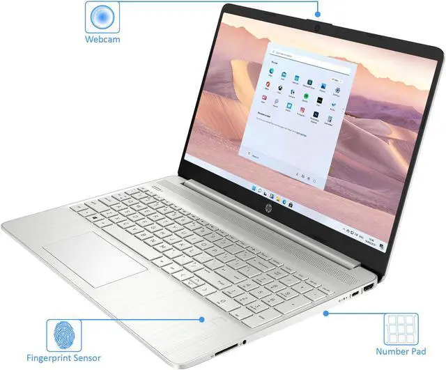 Alt view image 4 of 7 - HP 15 Laptop, 15.6" IPS FHD Display, Intel Core i5-1135G7 Upto 4.2GHz, 16GB RAM, 256GB NVMe SSD, HDMI, Card Reader, Wi-Fi, Bluetooth, Windows 11 Pro S