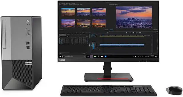 Alt view image 5 of 7 - Lenovo V50t G2 Desktop, Intel Core i5-10400 Upto 4.3GHz, 4GB RAM, 128GB SSD, DVDRW, VGA, HDMI, DisplayPort, Windows 11 Pro