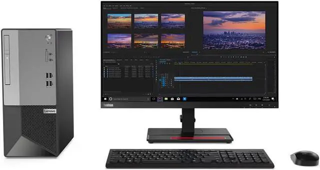 Alt view image 5 of 7 - Lenovo V50t G2 Desktop, Intel Core i5-10400 Upto 4.3GHz, 4GB RAM, 512GB SSD, DVDRW, VGA, HDMI, DisplayPort, Windows 11 Pro
