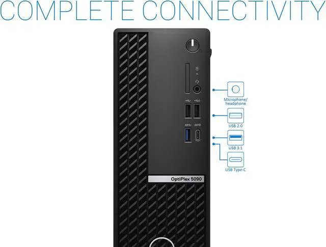 Alt view image 5 of 6 - Dell OptiPlex 5090 Desktop, Intel Core i9-10900K Upto 5.3GHz, 16GB RAM, 1TB NVMe SSD + 2TB HDD, DisplayPort, Wi-Fi, Bluetooth, Windows 11 Pro