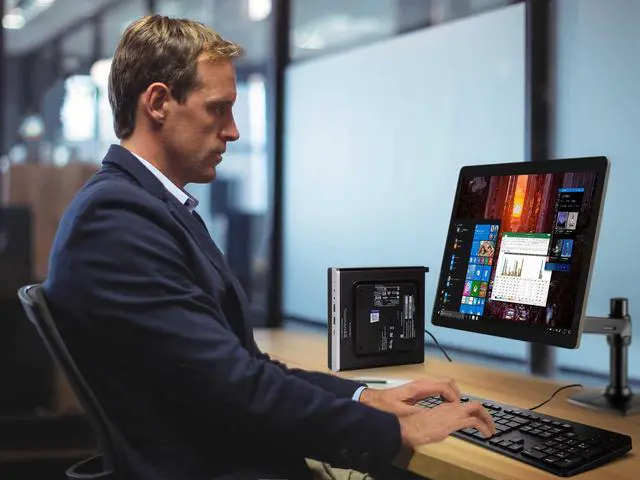 Alt view image 3 of 7 - HP EliteDesk 800 G3 Mini PC, Intel Core i5-7500 Upto 3.8GHz, 8GB RAM, 256GB NVMe SSD + 1TB HDD, DisplayPort, VGA, Wi-Fi, Bluetooth, Windows 10 Pro