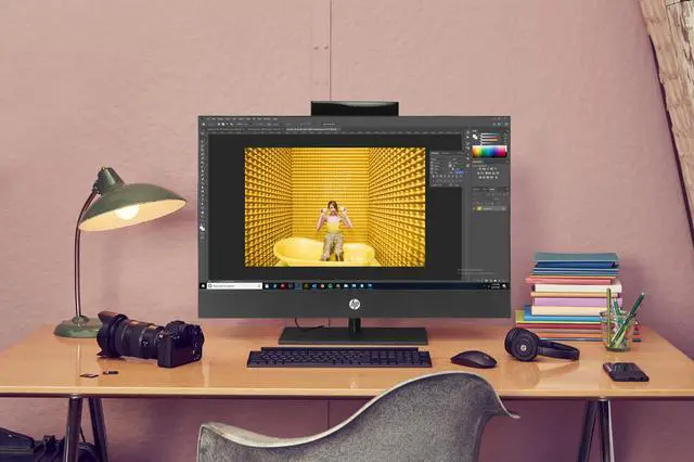 Alt view image 3 of 6 - HP ProOne 600 G5 All-in-One, 21.5" FHD Display, Intel Core i7-9700 Upto 4.7GHz, 32GB RAM, 1TB NVMe SSD, HDMI, DisplayPort, Wi-Fi, Bluetooth, Windows 10 Pro