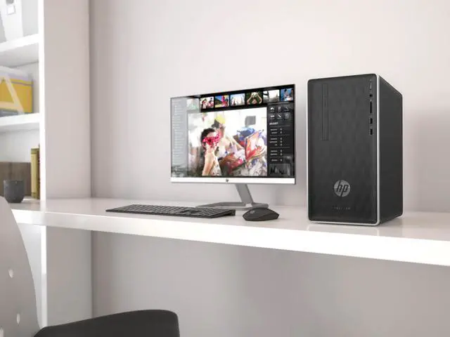 Alt view image 6 of 7 - HP Pavilion 590 Desktop, AMD A9-9425 3.1GHz, 16GB RAM, 512GB SSD, DVDRW, HDMI, VGA, Card Reader, Wi-Fi, Bluetooth, Windows 10 Pro