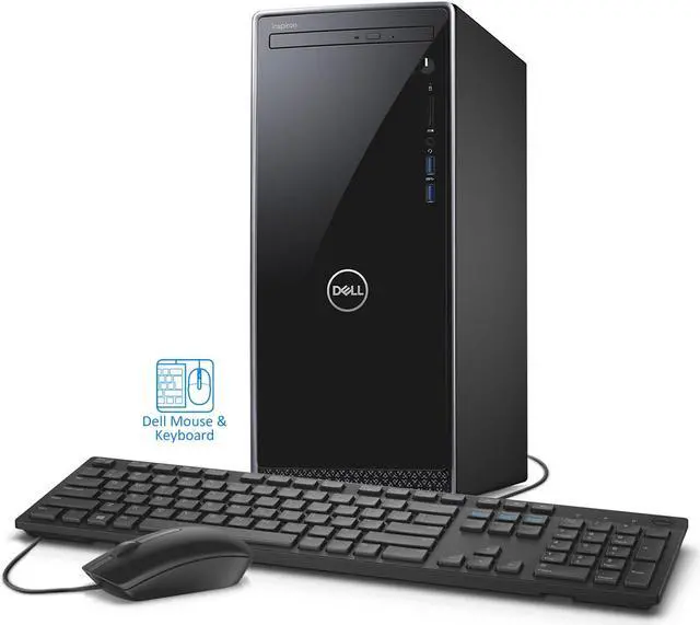 Alt view image 5 of 5 - Dell Inspiron 3670 Desktop, Intel 6-Core i7-8700 Upto 4.6GHz, 32GB RAM, 1TB NVMe SSD + 1TB HDD, DVD-RW, VGA, HDMI, Card Reader, Wi-Fi, Bluetooth, Windows 10 Pro
