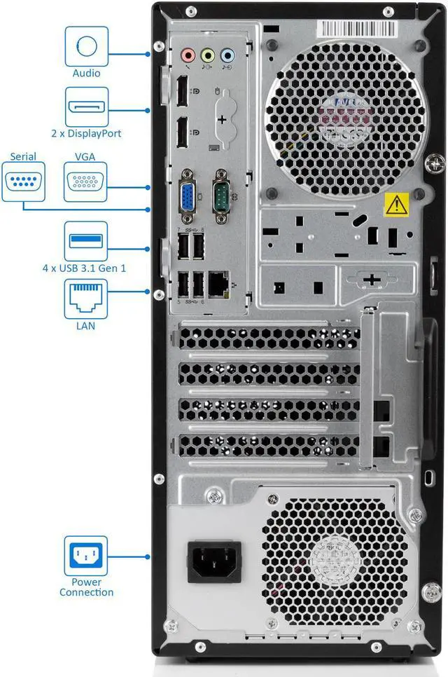 Alt view image 3 of 7 - Lenovo ThinkCentre M910t Desktop, Intel Core i5-6500 Upto 3.6GHz, 8GB RAM, 256GB SSD, DVDRW, VGA, DisplayPort, Wi-Fi, Bluetooth, Windows 10 Pro