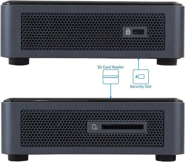 Alt view image 5 of 7 - Intel NUC10i7FNK Mini PC, Intel Core i7-10710U Upto 4.7GHz, 32GB RAM, 1TB NVMe SSD, HDMI, Thunderbolt, Card Reader, Wi-Fi, Bluetooth, Windows 10 Pro