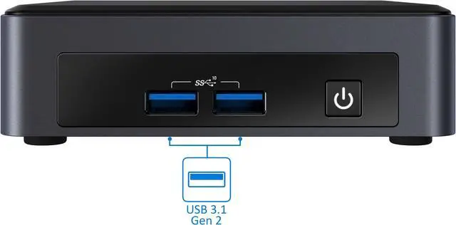 Alt view image 2 of 7 - Intel NUC8V5PNK Mini PC, Intel Core i5-8365U Upto 4.1GHz, 16GB RAM, 512GB NVMe SSD, HDMI, Thunderbolt, Wi-Fi, Bluetooth, Windows 10 Pro