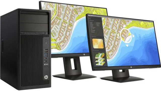 Alt view image 6 of 6 - HP Z240 Series Tower Workstation, Intel Quad-Core i7-6700 Upto 4.0GHz, 32GB DDR4, 1TB SSD Plus 1TB HDD, DVD-RW, Display Port, DVI, USB, Wifi, Bluetooth, Windows 10 Professional 64Bit