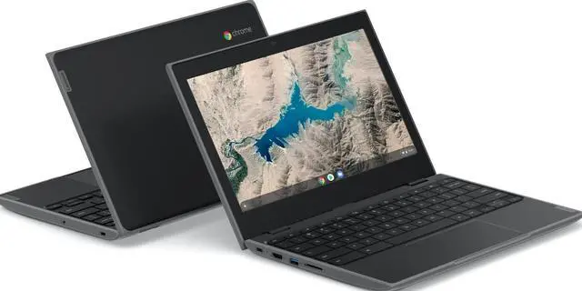 Alt view image 3 of 4 - Lenovo Chromebook 100e 2nd Gen Laptop, 11.6" HD Display, MediaTek MT8173C 2.1GHz, 4GB RAM, 32GB eMMC, Chrome OS (81QB000MUS)