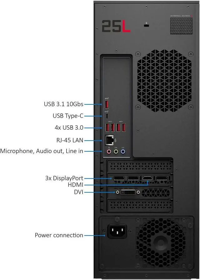 Alt view image 4 of 5 - HP OMEN Obelisk 875 Gaming Desktop PC, Intel Core i5-8400 Upto 4GHz, 16GB RAM, 512GB SSD + 1TB HDD, NVIDIA GeForce GTX 1060, Windows 10 Home