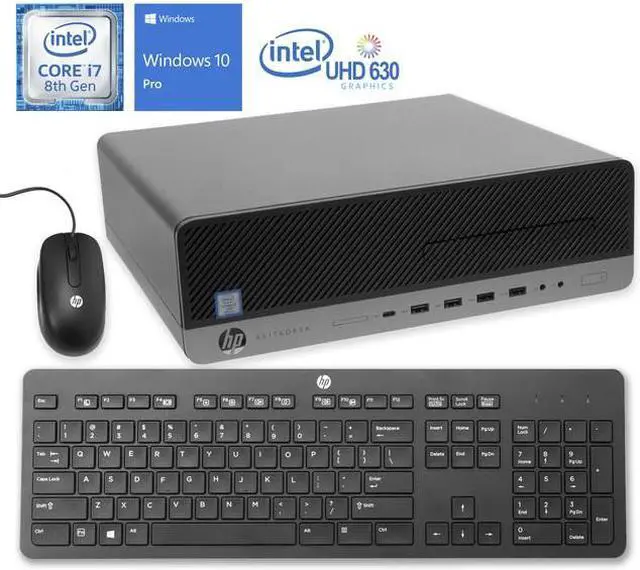 Alt view image 7 of 7 - HP EliteDesk 800 G4 Desktop, Intel Core i7-8700 Upto 4.6GHz, 32GB RAM, 256GB SSD + 1TB HDD, DVDRW, DisplayPort, Wi-Fi, Bluetooth, Windows 10 Pro
