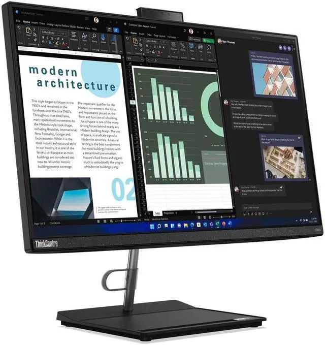 Alt view image 3 of 6 - Lenovo ThinkCentre Neo 30a Gen 4 All-in-One Desktop PC, 23.8" FHD Display, Intel Core i7-13620H Upto 4.9GHz, 16GB RAM, 2TB SSD, DVD-RW, Windows 11 Pro