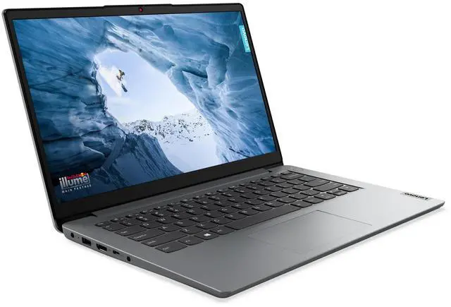 Alt view image 2 of 7 - Lenovo IdeaPad 1i Laptop, 14" HD Display, Intel Celeron N4500 Upto 2.8GHz, 4GB RAM, 128GB eMMC, Windows 11 Home (82LV0075US)