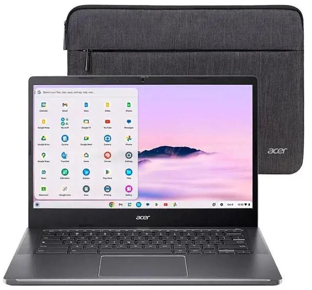 Alt view image 6 of 6 - Acer Chromebook Plus 514 Laptop, 14" FHD Touch Display, Intel Core i3-N305 Upto 3.8GHz, 8GB RAM, 512GB SSD, Chrome OS (NX.KV0AA.001)