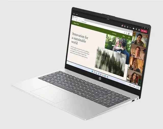 Alt view image 2 of 5 - HP 15-fc Laptop, 15.6" HD Touch Display, AMD Ryzen 3 7320U Upto 4.1GHz, 8GB RAM, 256GB SSD, Windows 11 Home (B8QH9UA#ABA)