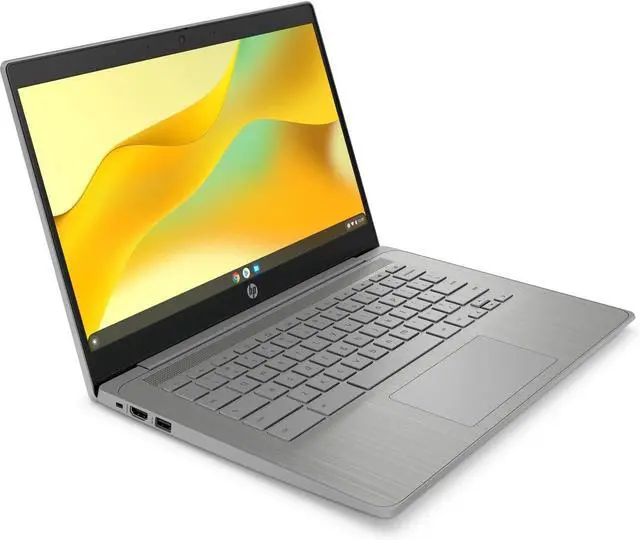 Alt view image 2 of 6 - HP 14a Laptop, 14" HD Display, Intel Celeron N4500 Upto 2.8GHz, 4GB RAM, 64GB eMMC, Chrome OS (B6SK0UA#ABA)