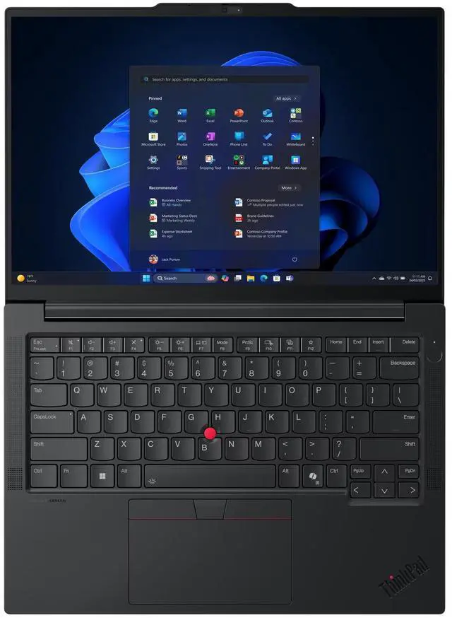 Alt view image 4 of 6 - Lenovo E14 Gen 7 Laptop, 14" FHD+ Display, Intel Core 7 240H Upto 5GHz, 32GB RAM, 512GB SSD, Backlit keys, Fingerprint Reader, Windows 11 Pro