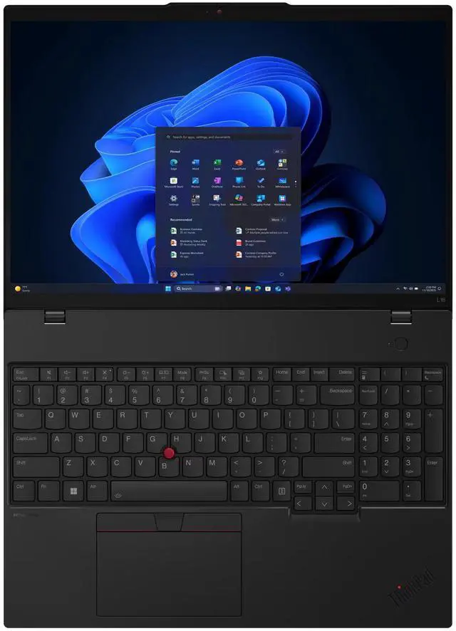 Alt view image 4 of 7 - Lenovo ThinkPad L16 G2 Laptop, 16" FHD+ Touch Display, Intel Core Ultra 5 225U Upto 4.8GHz, 8GB RAM, 512GB SSD, Backlit keys, Fingerprint Reader, Windows 11 Pro