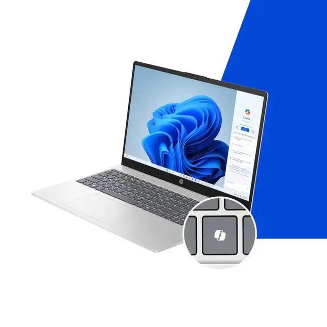 Alt view image 2 of 4 - HP 15-fd0113dx Laptop, 15.6" HD Display, Intel Core i3-N305 Upto 3.8GHz, 8GB RAM, 128GB eMMC, Windows 11 Pro