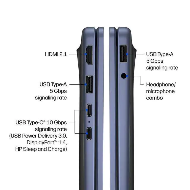 Alt view image 2 of 5 - HP OmniBook 3 Laptop, 14" WUXGA Touch Display, Snapdragon X X1-26-100 Upto 3GHz, 16GB RAM, 1TB SSD, Windows 11 Home