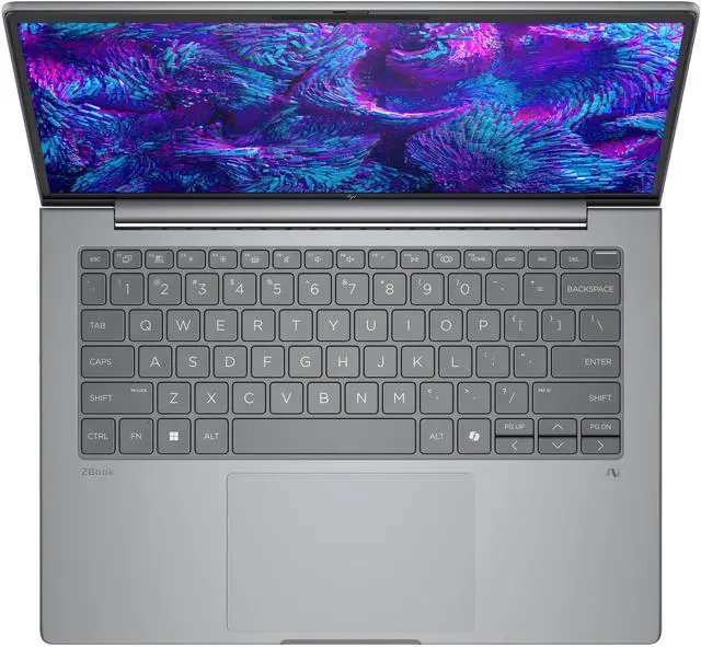 Alt view image 7 of 7 - HP ZBook 8 G1i Gaming Laptop, 14" WUXGA Display, Intel Core Ultra 7 255H Upto 5GHz, 16GB RAM, 4TB SSD, NVIDIA RTX 500, Backlit keys, Fingerprint Reader, Windows 11 Pro