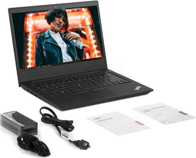 Alt view image 7 of 7 - Lenovo thinkPad E495 Notebook, 14" HD Display, AMD Ryzen 5 3500U Upto 3.7GHz, 32GB RAM, 1TB NVMe SSD, Vega 8, HDMI, DisplayPort via USB-C, Card Reader, Wi-Fi, Bluetooth, Windows 10 Pro