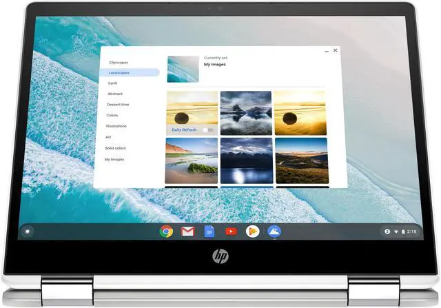 Alt view image 3 of 6 - HP 14b Chromebook, 14" HD Touch Display, Intel Celeron N4000 Upto 2.6GHz, 4GB RAM, 32GB eMMC, Displayport via USB-C, Card Reader, Wi-Fi, Bluetooth, Chrome OS (7NV95UA)