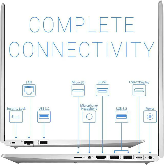 Alt view image 6 of 7 - HP ProBook 450 G8 Laptop, 15.6" IPS FHD Display, Intel Core i7-1165G7 Upto 4.7GHz, 32GB RAM, 1TB NVMe SSD, HDMI, DisplayPort via USB-C, Card Reader, Wi-Fi, Bluetooth, Windows 10 Pro
