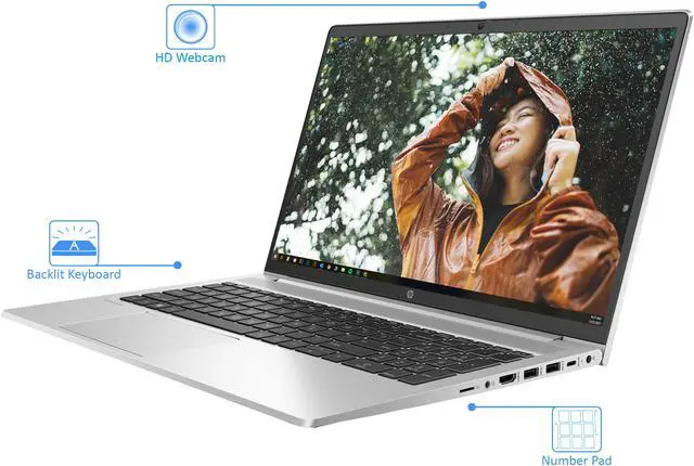 Alt view image 7 of 7 - HP ProBook 450 G8 Laptop, 15.6" IPS FHD Display, Intel Core i7-1165G7 Upto 4.7GHz, 32GB RAM, 1TB NVMe SSD, HDMI, DisplayPort via USB-C, Card Reader, Wi-Fi, Bluetooth, Windows 10 Pro