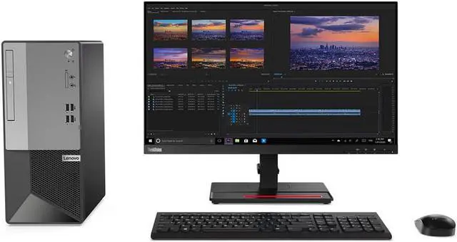 Alt view image 5 of 7 - Lenovo V50t G2 Desktop, Intel Core i3-10100 Upto 4.3GHz, 16GB RAM, 2TB NVMe SSD, DVDRW, VGA, HDMI, DisplayPort, Windows 11 Pro
