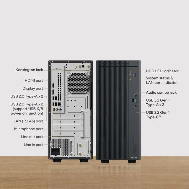 Alt view image 4 of 4 - ASUS V500 Desktop PC, Intel Core i7-13620H Upto 4.9GHz, 32GB RAM, 1TB SSD, Windows 11 Pro