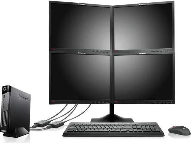 Alt view image 6 of 6 - Lenovo ThinkCentre M93p Tiny Desktop, Intel Core i5 Upto 3.6GHz, 8GB DDR3L, 240GB SSD, Wifi, Dual Monitor Capable, Windows 10 Professional 64Bit