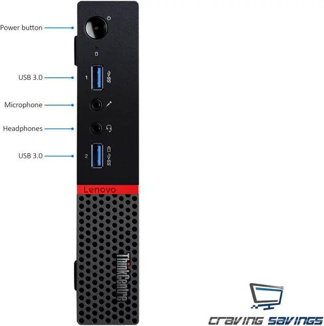 Alt view image 5 of 7 - Lenovo ThinkCentre M900 Tiny Desktop, Intel Quad-Core i5-6500T 2.5GHz Upto 3.1GHz, 16GB DDR4, 256GB SSD, Display Port, Wifi, Bluetooth, Dual Monitor Capable, HD Graphics 530, Windows 10 Pro 64Bit