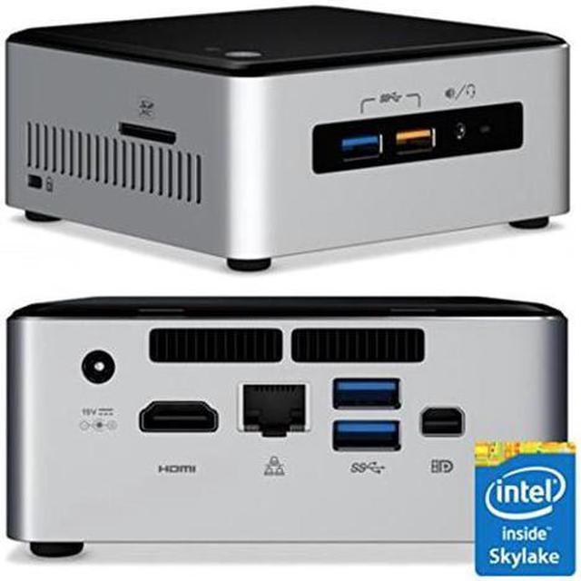 Intel Mini Desktop Mini PC Computer, Intel Core i5, 8GB RAM, 512GB SSD,  Windows 10, Gray, NUC6i5SYH-R-8512P 
