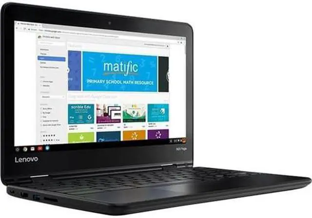 Alt view image 3 of 7 - Lenovo N23 Yoga 11.6" IPS Multi-Touch 2-in-1 Chromebook, 4GB LPDDR3, 32GB eMMC Storage, Card Reader, Wifi, Bluetooth, Chrome OS