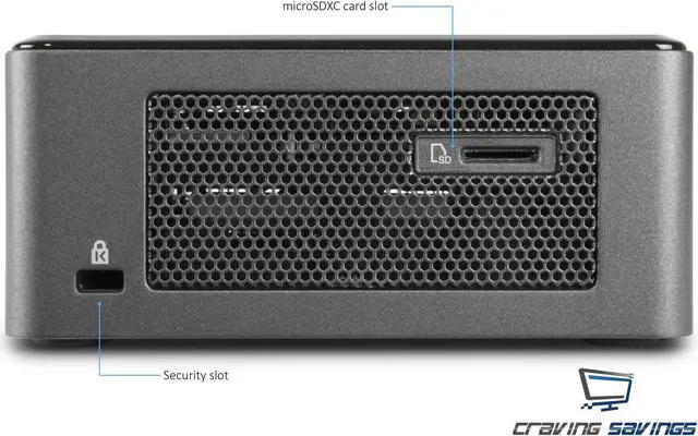 Alt view image 3 of 7 - Intel NUC8i5BEH Mini PC/HTPC, Intel Core i5-8259U Up to 3.8GHz, 4GB DDR4, 256GB NVMe SSD, Wifi, Bluetooth 5.0, 4K Support, Dual Monitor Capable, Windows 10 Pro