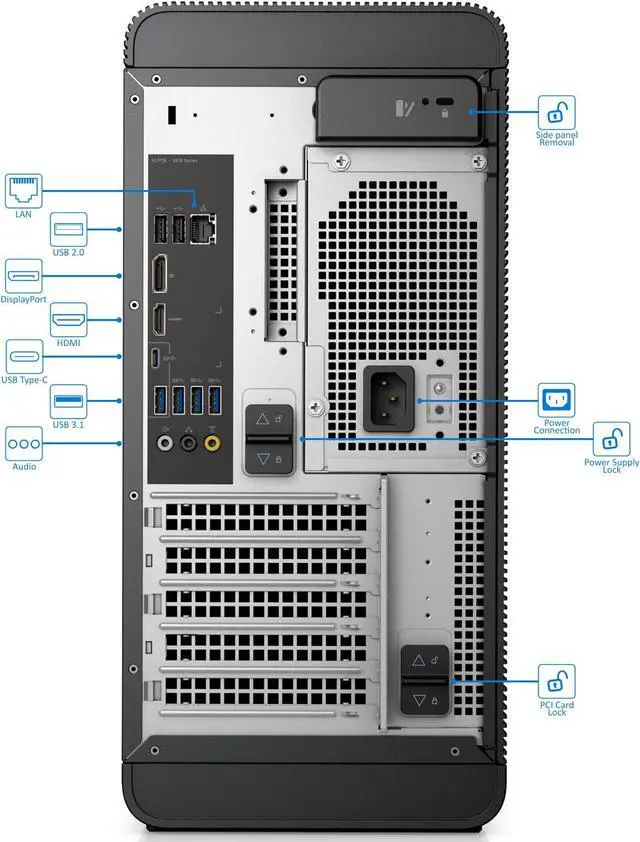 Alt view image 4 of 7 - Dell XPS 8930 Tower Desktop, 8th Gen Intel 6-Core i7-8700 Upto 4.6GHz, 16GB DDR4, 512GB SSD Plus 1TB HDD, Wifi, Bluetooth, Dual Monitor Capable, Windows 10 Professional