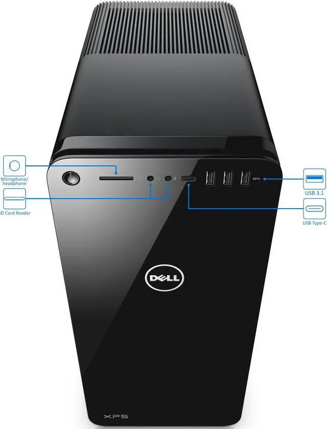 Alt view image 5 of 7 - Dell XPS 8930 Tower Desktop, 8th Gen Intel 6-Core i7-8700 Upto 4.6GHz, 16GB DDR4, 512GB SSD Plus 1TB HDD, Wifi, Bluetooth, Dual Monitor Capable, Windows 10 Professional