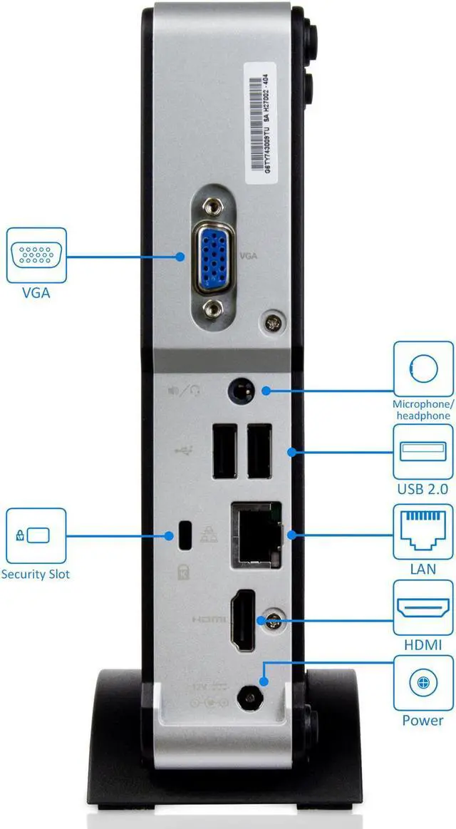 Alt view image 4 of 6 - Intel NUC DE3815TYKHE Mini PC, Intel Atom Processor E3815 1.46GHz, 4GB DDR3, 500GB HDD, VGA, HDMI, WiFi, Bluetooth, USB, Dual Monitor Capable, Windows 7 Pro