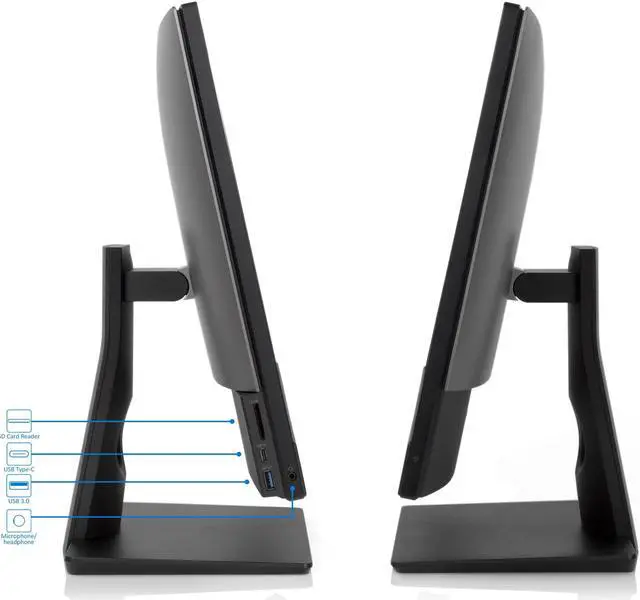 Alt view image 5 of 6 - Dell Inspiron 5477 All-In-One PC, 23.8" FHD Touchscreen, Intel 6-Core i7-8700T Upto 4.0GHz, 8GB RAM, 256GB NVMe SSD + 1TB HDD, HDMI In, HDMI Out, Card Reader, Wi-Fi, Bluetooth, Windows 10 Pro