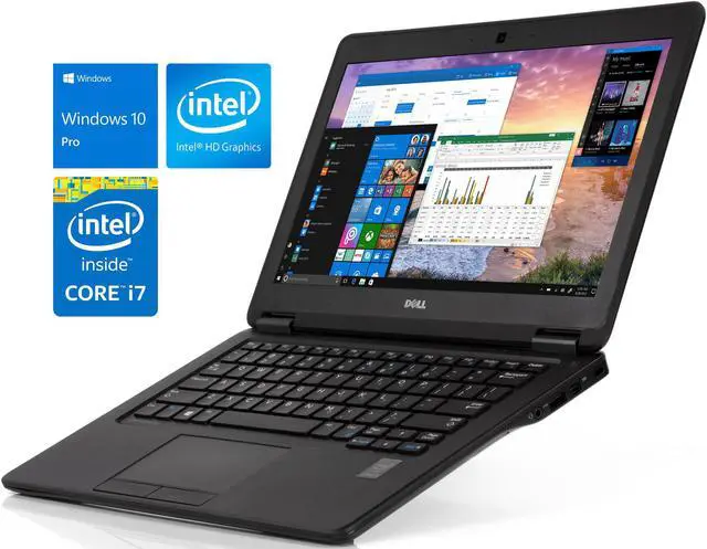 Main image of Dell Latitude E7250 12.5" HD Notebook, Intel Dual-Core i7-5600U Upto 3.2GHz, 8GB RAM, 500GB SSD, HDMI, Mini DisplayPort, Card Reader, Wi-Fi, Bluetooth, Windows 10 Pro