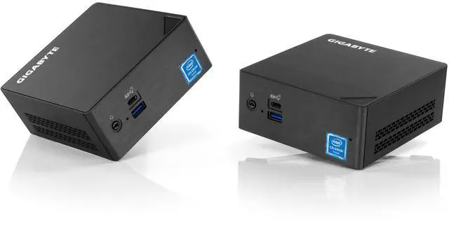 Alt view image 6 of 7 - GIGABYTE BRIX Mini PC, Intel Quad-Core Celeron J4105 Upto 2.5GHz, 4GB RAM, 128GB NVMe SSD + 1TB HDD, HDMI, Mini DisplayPort, LAN, Wi-Fi, Bluetooth, Windows 10 Pro