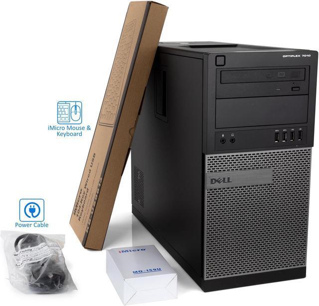 Alt view image 6 of 6 - Dell OptiPlex 7010 Mini Tower Desktop, Intel Quad-Core i5-3470 Upto 3.6GHz, 8GB RAM, 256GB SSD, DVD-RW, VGA, DisplayPort, LAN, Wi-Fi, Bluetooth, Windows 10 Pro