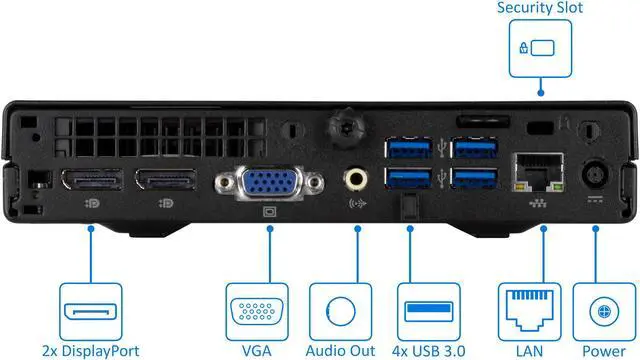 Alt view image 3 of 11 - HP EliteDesk 800 G1 Mini Desktop, Intel Quad-Core i5-4590T Upto 3.0GHz, 8GB RAM, 256GB SSD, DisplayPort, VGA, LAN, Wi-Fi, Bluetooth, Windows 10 Pro
