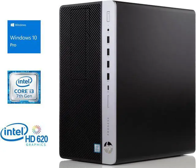 ②HP PRO DESK 600G3 [i3-7100 新品SSD+HDD] HP ProDesk 600 G3 Desktop, Intel Dual-Core i3-7100 3.9GHz