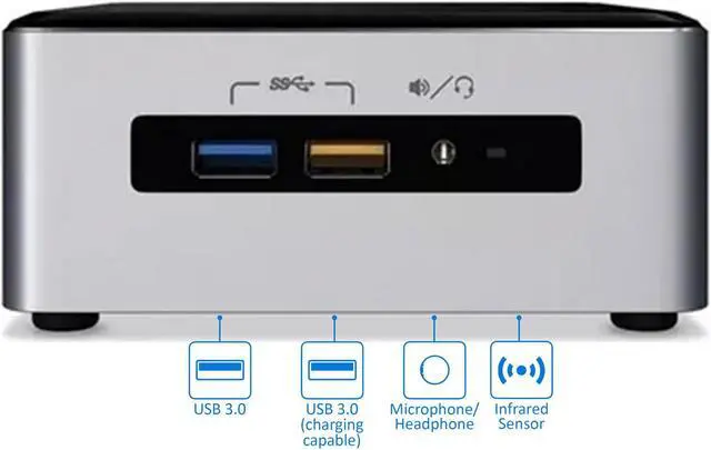 Alt view image 2 of 4 - Intel NUC6i5SYH Mini Desktop, Intel Dual-Core i5-6260U Upto 2.9GHz, 16GB RAM, 512GB SSD, MiniDP, HDMI, Card Reader, Wi-Fi, Bluetooth, Windows 10 Pro