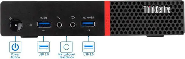 Alt view image 2 of 6 - Lenovo ThinkCentre M900 Mini PC, Intel Core i7-6700T Upto 3.6GHz, 8GB RAM, 256GB NVMe SSD + 1TB HDD, DisplayPort, Wi-Fi, Bluetooth, Windows 10 Pro