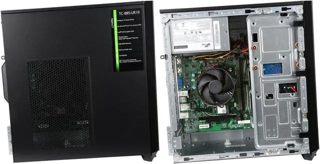 Alt view image 5 of 6 - Acer Aspire TC-885 Desktop, Intel 6-Core i5-8400 Upto 4GHz, 8GB RAM, 512GB SSD, DVDRW, HDMI, VGA, Card Reader, Wi-Fi, Bluetooth, Windows 10 Pro