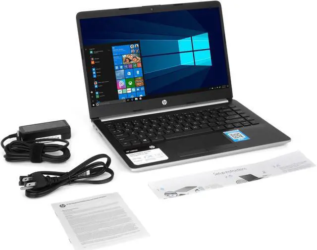 Alt view image 7 of 7 - HP 14 Notebook, 14" HD Display, AMD A9-9425 Upto 3.7GHz, 4GB RAM, 128GB NVMe SSD, HDMI, Card Reader, Wi-Fi, Bluetooth, Windows 10 Pro